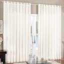 Ver imagem 1 de Cortina 4 Mt Sala Quarto Renda com Voal para Trilho Comum Baratissima Palha