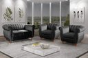 Ver imagem 7 de Conjunto Realeza Sofá com Poltronas Chesterfield Decoração Sala Recepção - Veludo Preto