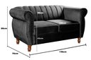 Ver imagem 5 de Conjunto Realeza Sofá com Poltronas Chesterfield Decoração Sala Recepção - Veludo Preto