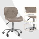 Ver mais imagens de Cadeira Office Eiffel Slim Oficial Giratória - Bege - 4