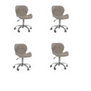 Ver imagem 1 de Cadeira Office Eiffel Slim Oficial Giratória - Bege - 4