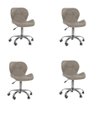 Ver imagem 1 de Cadeira Office Eiffel Slim Oficial Giratória - Bege - 4