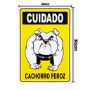 Ver imagem 2 de Combo 6 Placas De Sinalização Cuidado Cachorro Feroz 20x30 Acesso - P-6/2 F9e