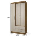 Ver imagem 4 de Guarda-Roupa Solteiro 3 Portas Manaus Mapi Móveis