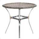 Ver imagem 1 de Mesa de Aluminio Polido e Tampo Tramado em Fibra Sintética para Jardim, Area Externa, Varanda - Capu