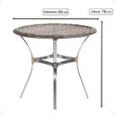 Ver imagem 2 de Mesa de Aluminio Polido e Tampo Tramado em Fibra Sintética para Jardim, Area Externa, Varanda - Capu
