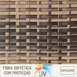 Mesa de Aluminio Polido e Tampo Tramado em Fibra Sintética para Jardim, Area Externa, Varanda - Capu - 5