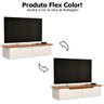 Rack Aparador Suspenso Flex com 2 Portas Flop Off White/freijó - 8