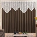 Ver imagem 1 de Cortina 2,00m X 1,70m do Momento Sala Quarto Renda com Microfibra P Varão Tabaco