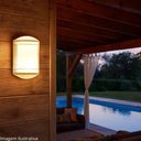 Ver imagem 4 de Arandela Luminária Parede Externa Branco Dital Elegance E27 Lente Fosca Iluminação Jardim Varanda