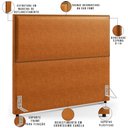 Ver imagem 4 de Cabeceira Box Queen com Tachas 160 Cm Vicenza L02 Couríssimo Canela - Lyam Decor