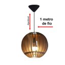 Ver imagem 3 de Lustre Luminária Pendente de Madeira Mdf Mod. Globe