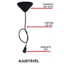 Ver imagem 5 de Lustre Luminária Pendente de Madeira Mdf Mod. Globe