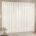 Ver imagem 1 de Cortina 4,00m X 2,50m do Momento Sala Quarto Renda com Microfibra P Varão Palha