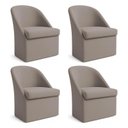 Ver imagem 1 de Kit 4 Poltronas Decorativas Malli Linho - Pallazio Cor:Cappuccino