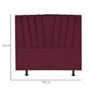 Ver imagem 3 de Cabeceira King Cama Box Estofada 195 Cm Lile Suede Bordô