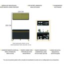 Ver imagem 4 de Armário de Cozinha Compacta 120cm Veneza Multimóveis V2140 Preto/Dourado