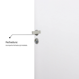 Kit Porta de Madeira Lisa 215x84cm com Batente de MDF Ultra 10cm Melamínico MGM - 5 Kit Porta de Madeira Lisa 215x84cm com Batente de MDF Ultra 10cm Melamínico MGM - 5