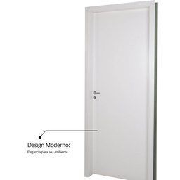 Kit Porta de Madeira Lisa 215x84cm com Batente de MDF Ultra 10cm Melamínico MGM - 6 Kit Porta de Madeira Lisa 215x84cm com Batente de MDF Ultra 10cm Melamínico MGM - 6