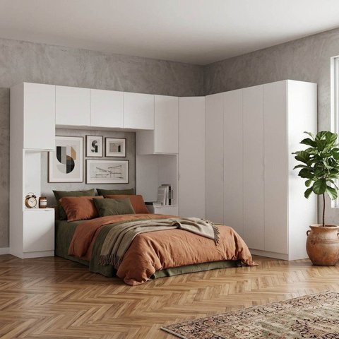 Guarda Roupa Planejado 12 Portas 6 Peças Hera CabeCasa MadeiraOriginals Algodão