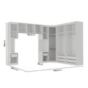 Ver imagem 3 de Guarda Roupa Planejado 12 Portas 6 Peças Hera CabeCasa MadeiraOriginals Algodão