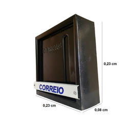 Caixa de Correio Correspondência Grade Portão Vertical com Mola:preto - 4