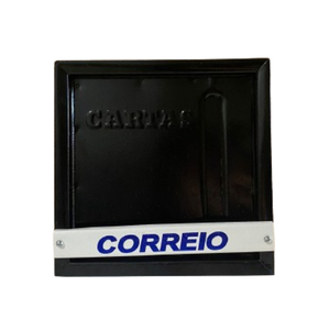 Caixa de Correio Correspondência Grade Portão Vertical com Mola:preto