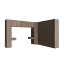 Ver imagem 3 de Guarda-Roupa Planejado de Canto Obliquo 8 Peças 9 Portas Orion CabeCasa MadeiraOriginals Marrom/Mocha