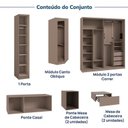 Ver imagem 6 de Guarda-Roupa Modulado de Canto Obliquo 8 Peças 9 Portas Orion CabeCasa MadeiraOriginals