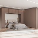 Ver imagem 1 de Guarda-Roupa Planejado de Canto Obliquo 8 Peças 9 Portas Orion CabeCasa MadeiraOriginals Marrom/Mocha