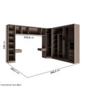 Ver imagem 4 de Guarda-Roupa Modulado de Canto Obliquo 8 Peças 9 Portas Orion CabeCasa MadeiraOriginals