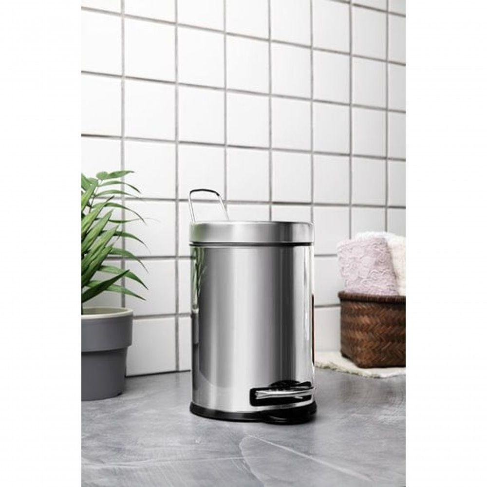 Lixeira Inox com Pedal e Balde 12 Litros Ø 25 X 41 Cm - 5