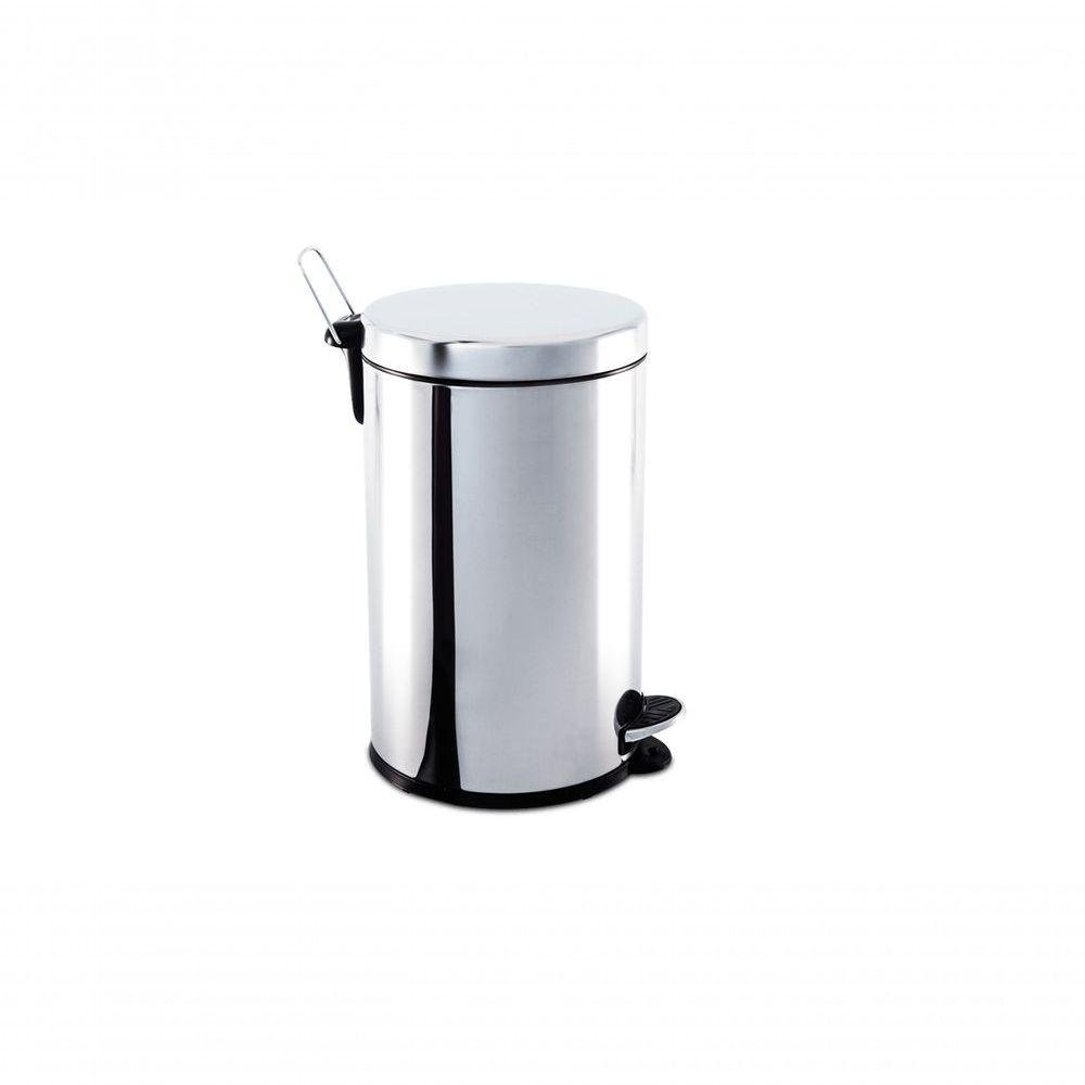 Lixeira Inox com Pedal e Balde 12 Litros Ø 25 X 41 Cm