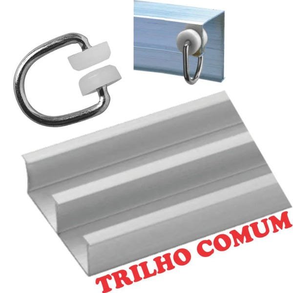Cortina 4 Mt Sala Quarto Renda com Voal para Trilho Comum Baratissima Branca - 2