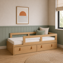 Ver imagem 2 de Cama Infantil com Gavetas e Grade de Proteção Lateral Linha Join Quater