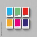 Ver imagem 1 de Terapia das cores - Quadro ou placa decorativa com 6 peças É DeCoração Quadros e placas decorativas