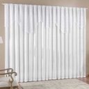 Ver imagem 1 de Cortina 4,00m X 2,50m Momento Sala Quarto Renda com Microfibra P Varão Branca