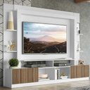 Ver imagem 7 de Estante Tv 65" E 2 Portas Oslo Multimóveis V3395 Branca/Madeirada Branco/Madeirado