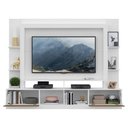 Ver imagem 4 de Estante Tv 65" E 2 Portas Oslo Multimóveis V3395 Branca/Madeirada Branco/Madeirado