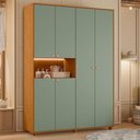 Ver imagem 4 de Berço com Guarda Roupa Infantil Americano Tutto New Vittoria MDF e MDP Freijó Cinamomo Sálvia