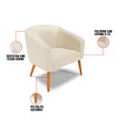 Ver imagem 7 de Kit 02 Poltronas Stella Corino Pés Palito Castanho - D’Rossi - Bege