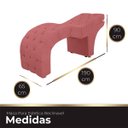 Ver imagem 5 de Maca Estofada Capitone Reclinável Julia para Estetica Facial Sombrancelha e Cílios Suede