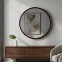 Ver imagem 1 de Espelho Redondo 60cm Moldura Alumínio Basic Reduna