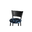 Ver imagem 2 de Banqueta Alta Para Cozinha Ratan Preta Estofado Floral Floral