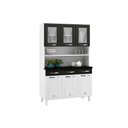 Ver imagem 3 de Kit de Cozinha Compacta Star New c/ 6 Portas (3 c/ Vidro) e 3 Gavetas 120cm Branco - Telasul