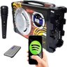 Caixa Som Amplificada Bluetooth Microfone Rádio FM USB - 2