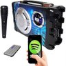 Caixa Som Amplificada Bluetooth Microfone Rádio FM USB - 4