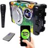 Caixa Som Amplificada Bluetooth Microfone Rádio FM USB - 3