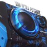 Caixa Som Bluetooth Amplificada 25W Rms Karaokê Mp3 Fm USB Azul - 2