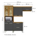 Ver imagem 3 de Cozinha Completa 100% Mdf 4 Peças Nesher Burguesa Marrom Grafite